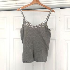 Vintage 2000s Silver Sequin Tank